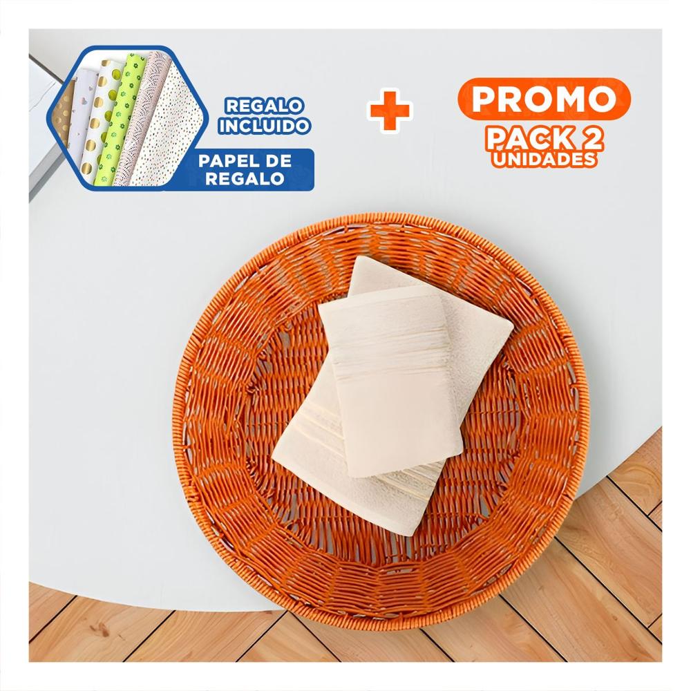 Pack2 Ambiente circular de plastico tejido para decoracion en casa Y+Papel Regalo