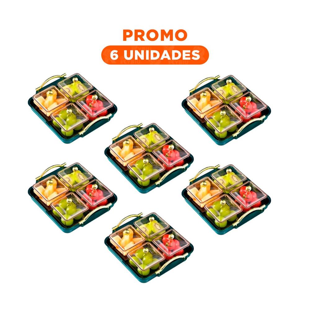 Pack6 Grupo Multiuso 4 Organizadores con Bandeja Verde Diseno Duradero Orden Y+Regalo Sticker