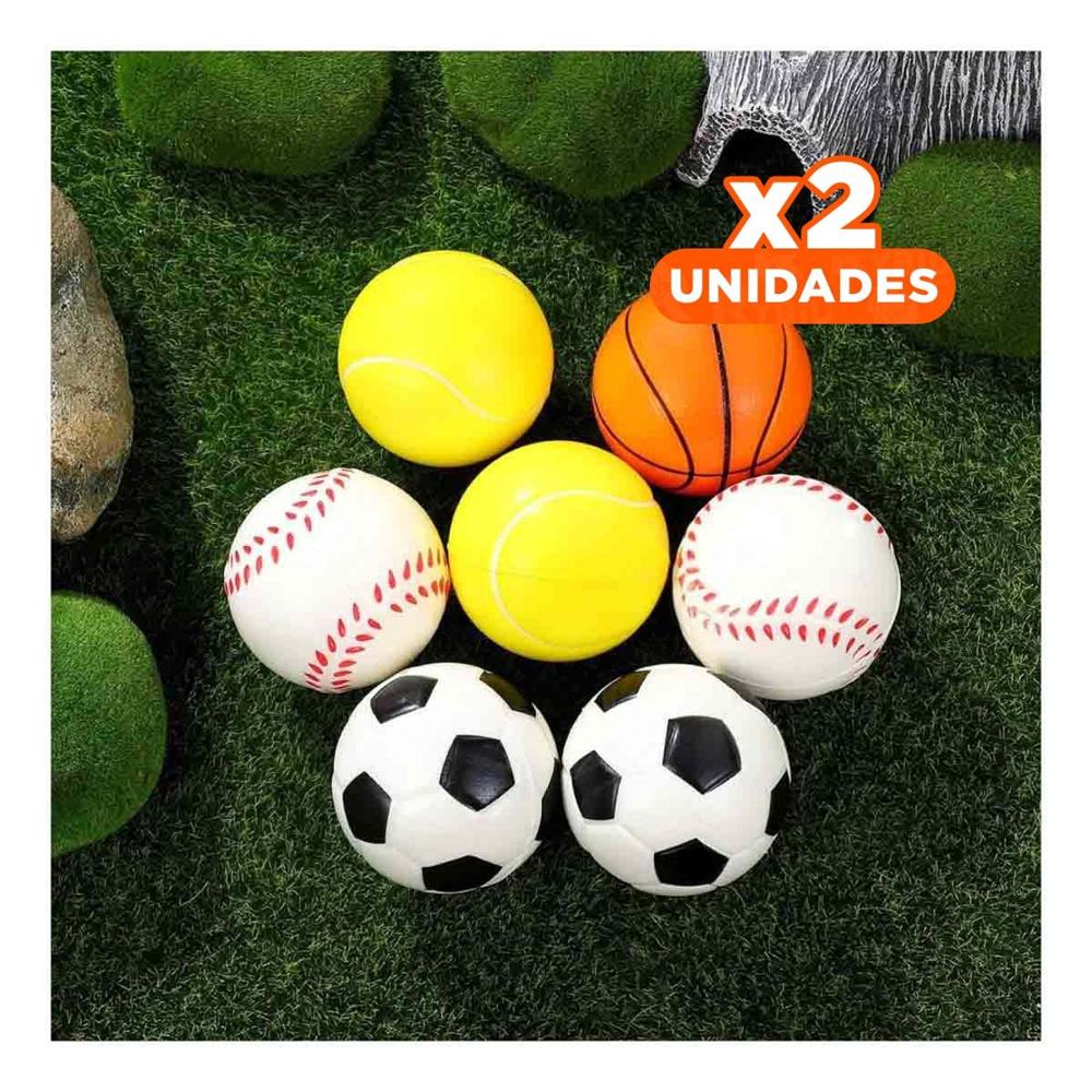 Pack2 Kit de Pelotas Antiestres Set12 Deportivo para Relajacion y Diversion Y+Papel Regalo
