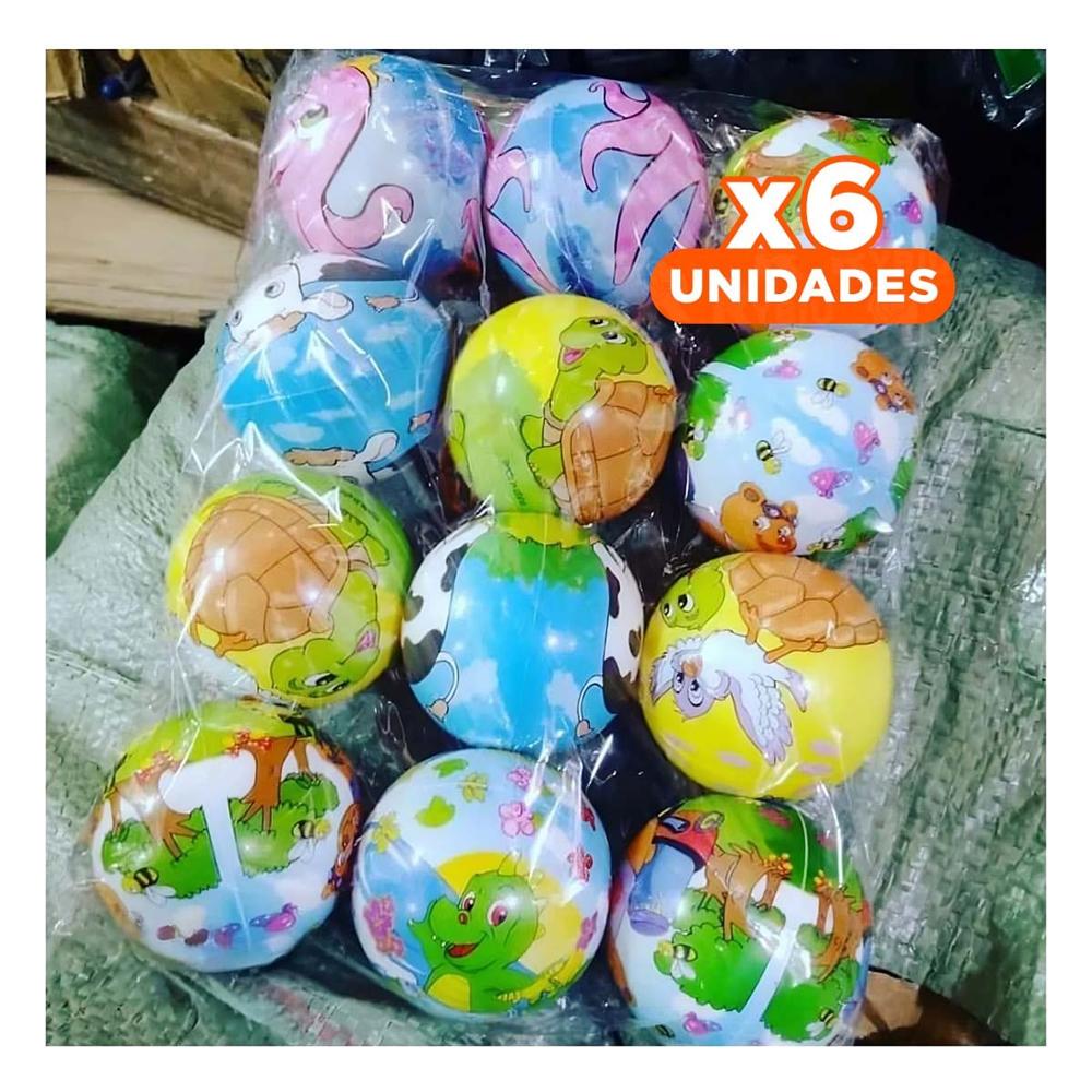 Pack6 Version Creativa de Pelotas Antiestres Set12 Animales Y+Papel Regalo