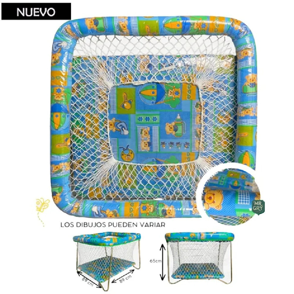 Corral  Plastificado Plegable Brama con Diseño 89cm de largo  alto 65 CL