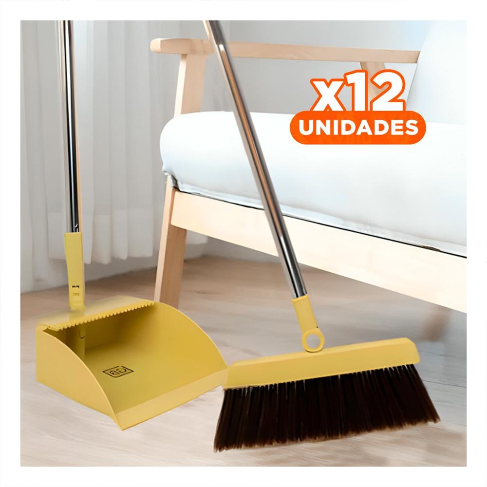 Pack12 Implemento de Hogar con Escoba y Recogedor Compacto para Dormitorio Pack12 Implemento de Hogar con Escoba y Recogedor Compacto para Dormitorio