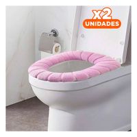 Pack2 Cobertor Protector para Inodoro Afelpado Comodo y Facil de Colocar Y+Regalo Sticker