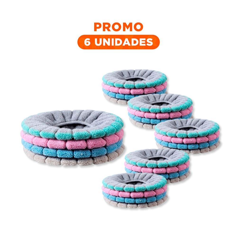 Pack6 Asiento de Tela para Inodoro con Acabado Afelpado y Tacto Suave Extra Pack6 Asiento de Tela para Inodoro con Acabado Afelpado y Tacto Suave Extra