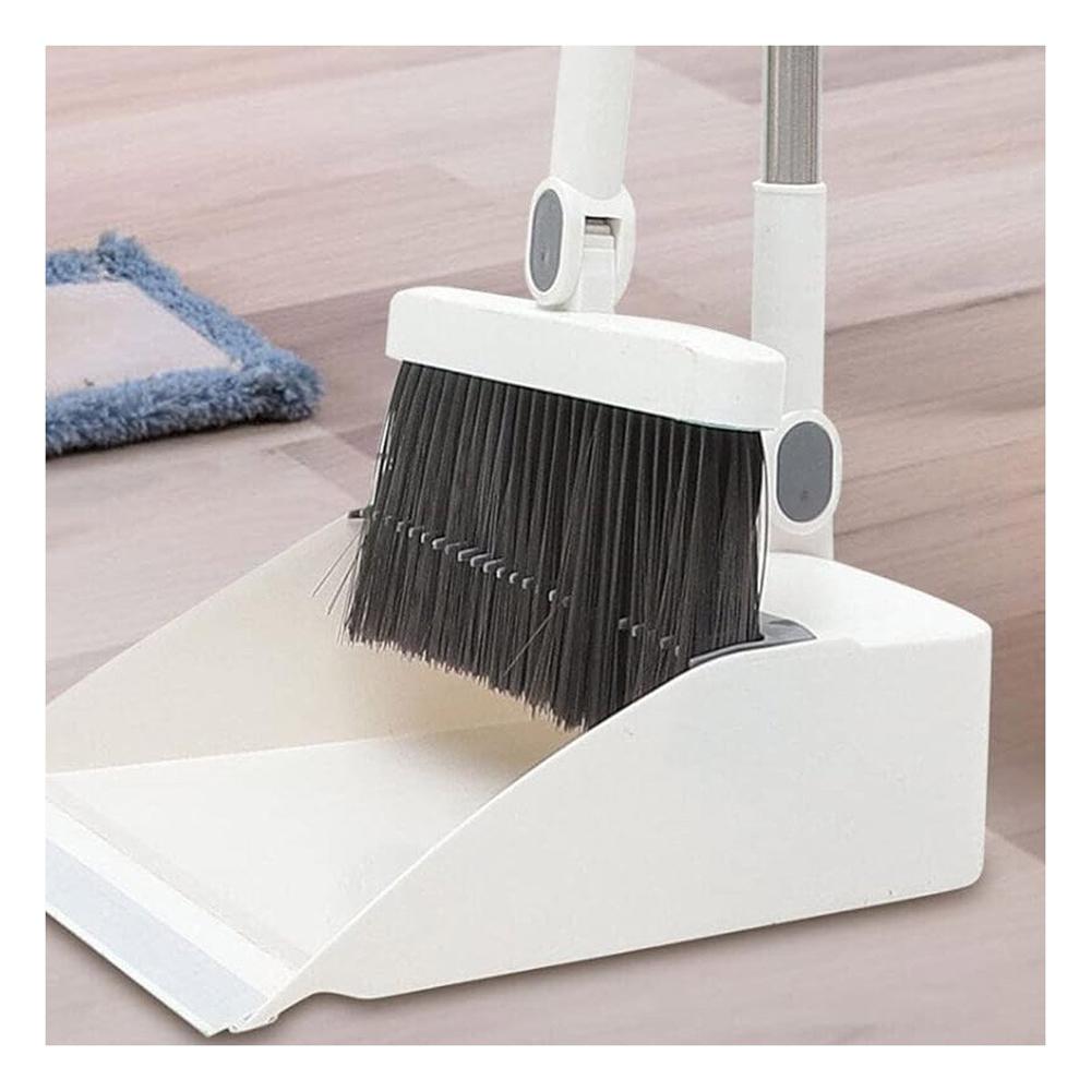 Utensilio de limpieza con escoba para mantener pisos limpios y ordenados Blanco Utensilio de limpieza con escoba para mantener pisos limpios y ordenados Blanco