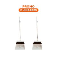 Pack2 Articulo de Limpieza con Escoba para Barrer y Recoger Polvo Blanco