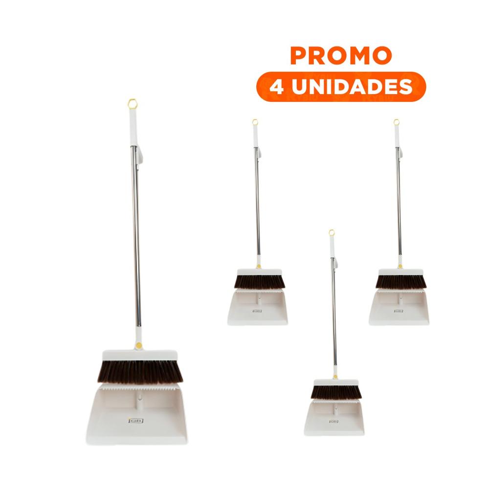 Pack4 Equipo de limpieza para uso diario en hogar Color Blanco Y+Regalo Sticker Pack4 Equipo de limpieza para uso diario en hogar Color Blanco Y+Regalo Sticker