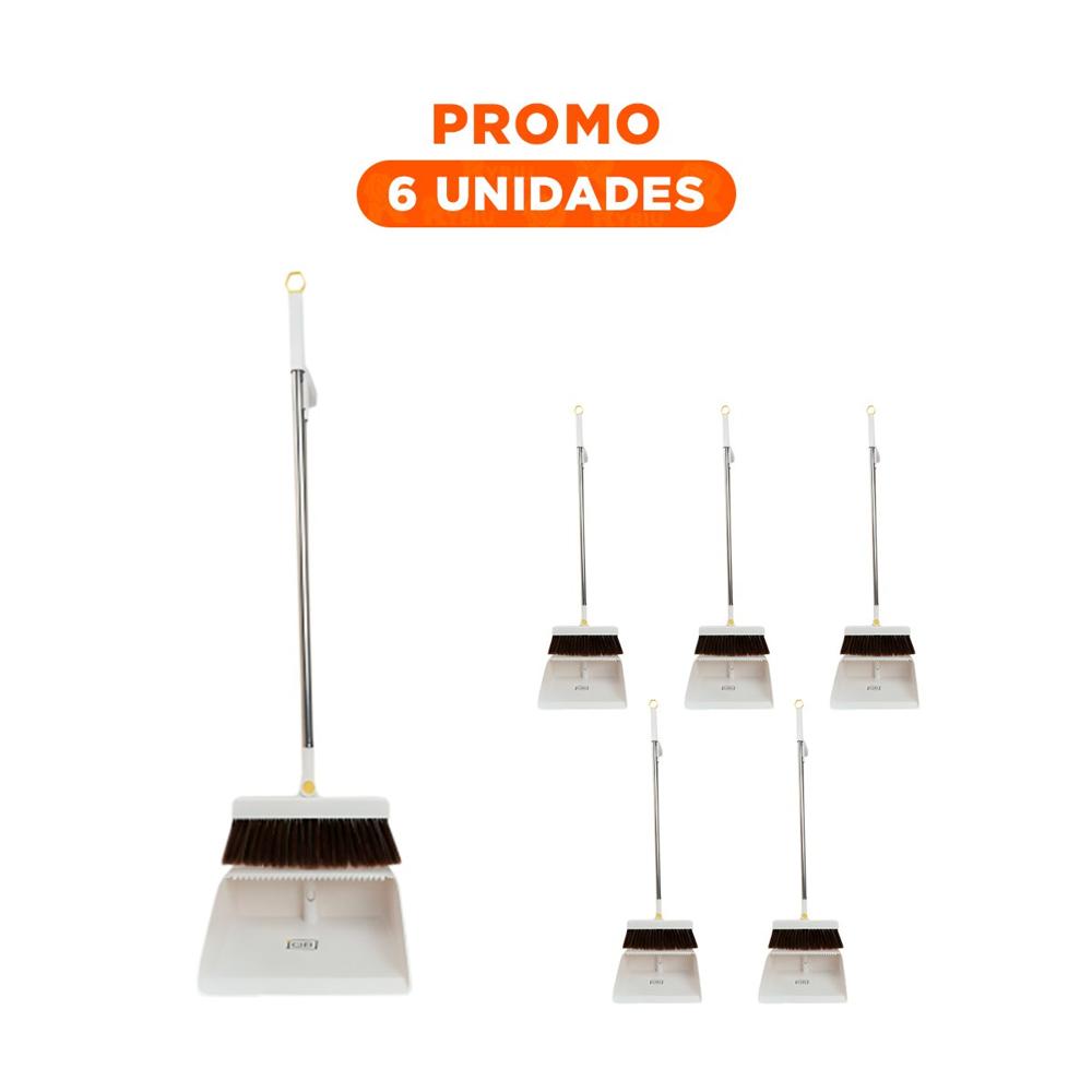 Pack6 Equipo de limpieza compacto y facil de usar para barrer rapido Blanco Pack6 Equipo de limpieza compacto y facil de usar para barrer rapido Blanco