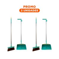 Pack2 Solucionador con Recogedor Verde para Limpieza del Hogar en Casa