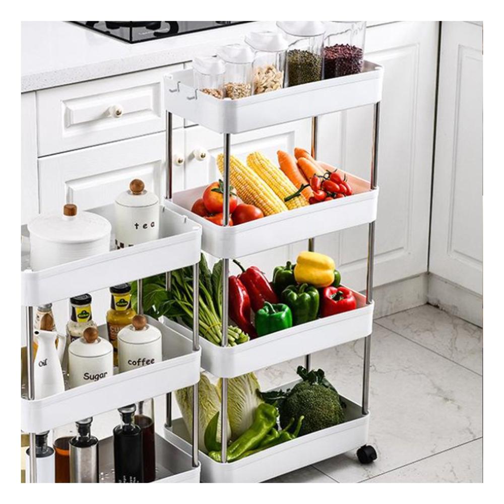 Modulo Auxiliar de Cocina 4 Niveles con ruedas Delgado Blanco 90 X 13 X 40 Cm Y+Regalo Sticker Modulo Auxiliar de Cocina 4 Niveles con ruedas Delgado Blanco 90 X 13 X 40 Cm Y+Regalo Sticker