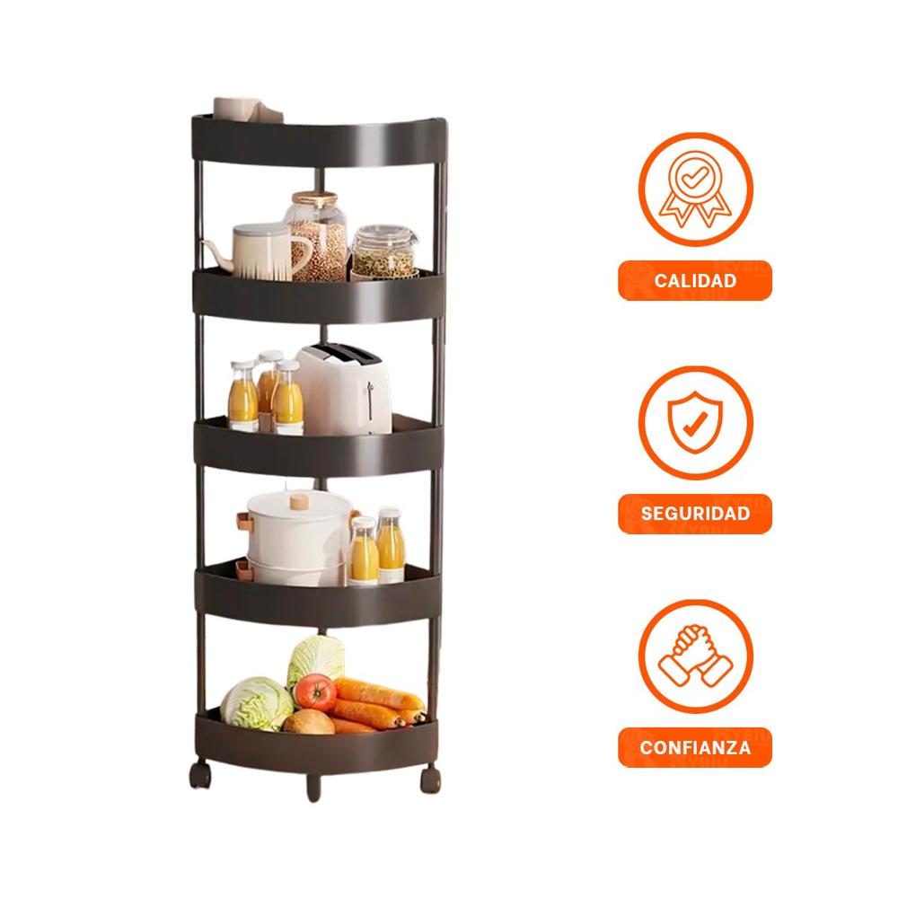 Soporte Esquinero Negro 5 Niveles con Ruedas Resistente para Almacenaje Y+Ligas Regalo Soporte Esquinero Negro 5 Niveles con Ruedas Resistente para Almacenaje Y+Ligas Regalo