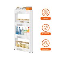 Organizador Lateral Delgado De 4 Niveles con Ventilas Blanco Plastico Y+Ligas Regalo