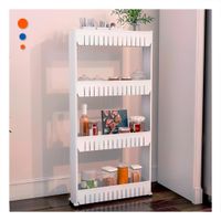 Organizador Lateral Delgado De 4 Niveles con Ranuras Blanco Plastico Y+Papel Regalo