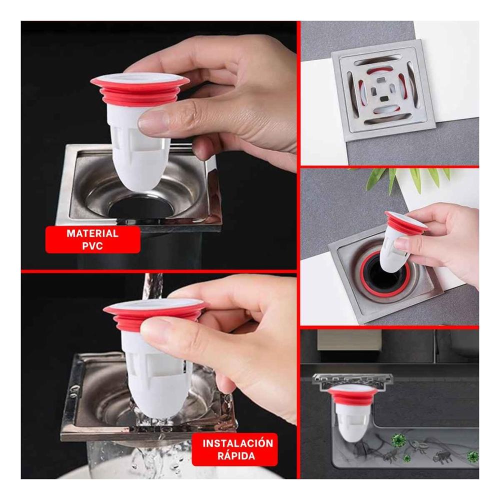Sistema de Drenaje de Piso Blanco para Area Sanitaria con Bloqueo de Insectos Sistema de Drenaje de Piso Blanco para Area Sanitaria con Bloqueo de Insectos