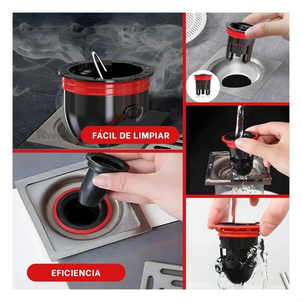 Sistema de Drenaje de Piso Negro para Area Sanitaria con Bloqueo de Insectos