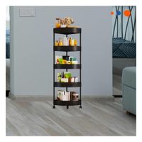 Soporte Esquinero Negro 5 Niveles con Ruedas Formato Compacto Facil de Ubicar Y+Post It
