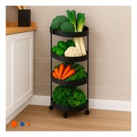 Mueble Esquinero De 4 Niveles con Ruedas Negro Estructura Firme Y+Papel Regalo