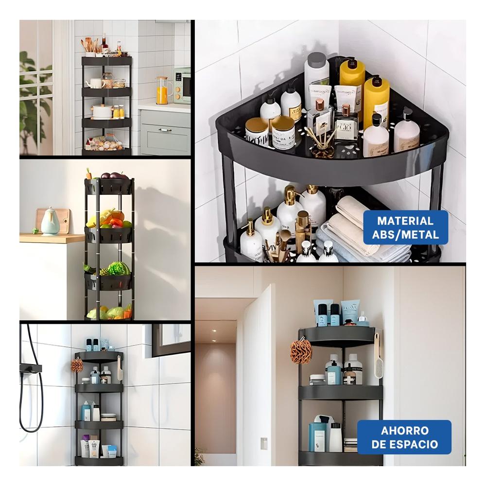 Estante Multiuso Negro 5 Niveles con Ruedas Funcional para Mantener Orden y Limpieza Estante Multiuso Negro 5 Niveles con Ruedas Funcional para Mantener Orden y Limpieza
