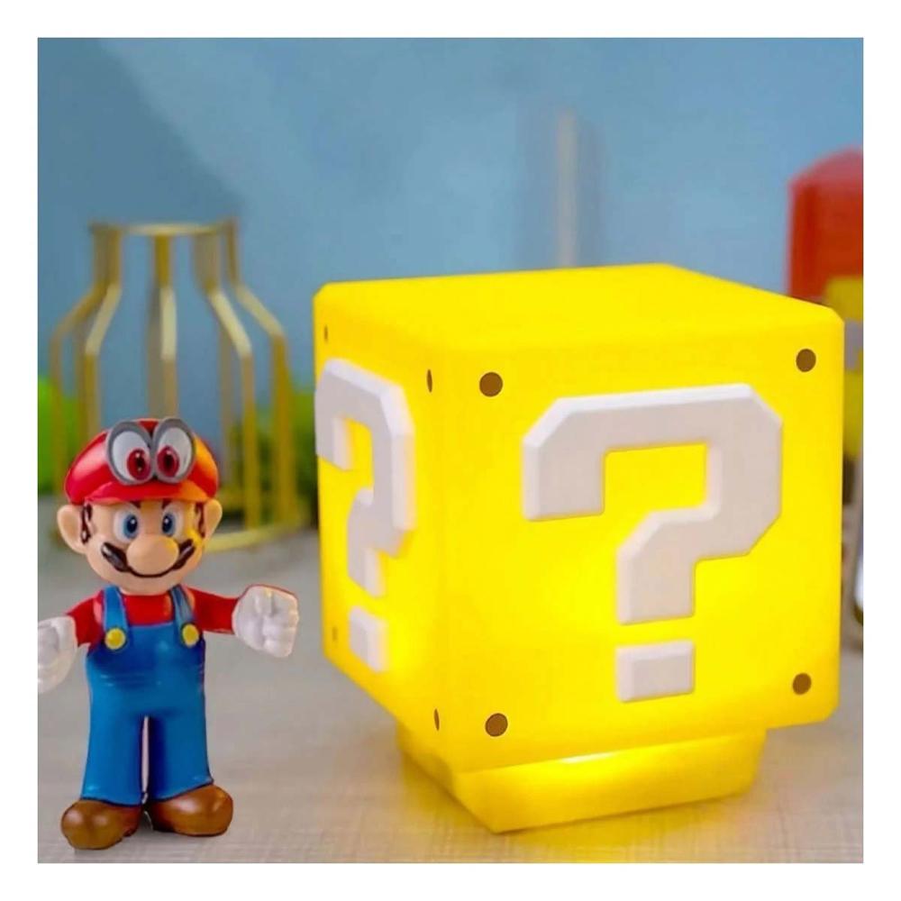 Luminaria Led Decorativa con Sonido en Forma de Cubo Amarillo Gamer Y+Regalo Sticker Luminaria Led Decorativa con Sonido en Forma de Cubo Amarillo Gamer Y+Regalo Sticker