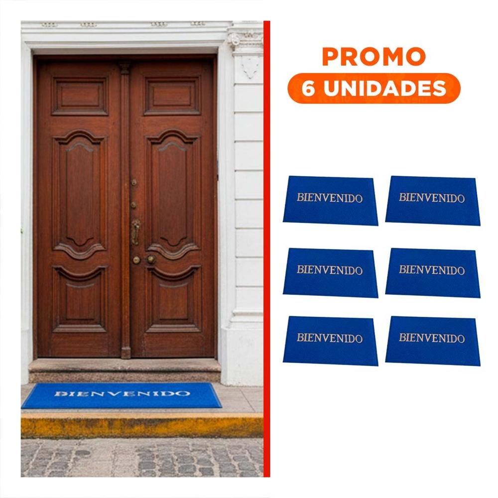Pack6 Piso Rectangular Bienvenido Negro Duradero y Elegante para Salas y Recibidores Pack6 Piso Rectangular Bienvenido Negro Duradero y Elegante para Salas y Recibidores