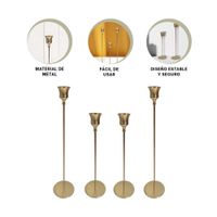 Soporte Decorativo para Velas en Metal para Sala Comedor o Espacios Sociales Y+Ligas Regalo