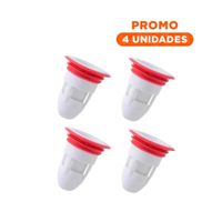 Pack4 Filtro de Drenaje para Espacio Higienico con Proteccion Blanco Y+Regalo Sticker