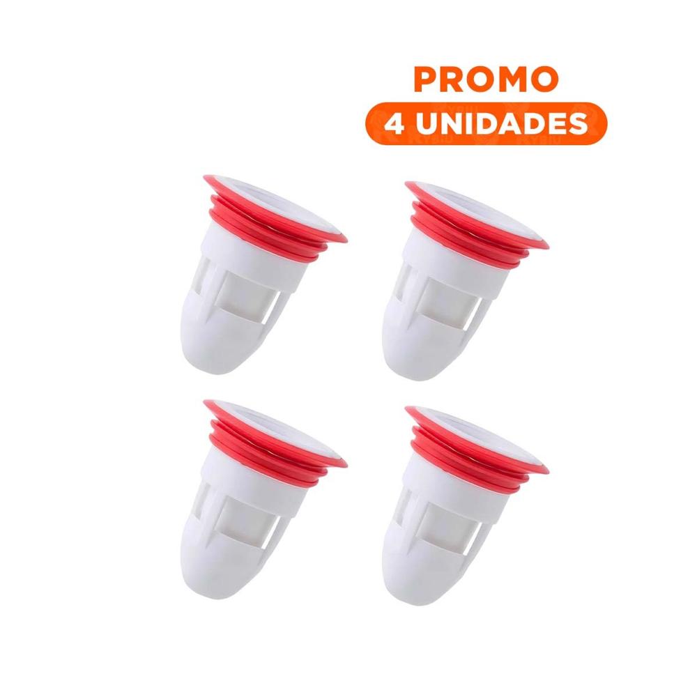 Pack4 Filtro de Drenaje para Espacio Higienico con Proteccion Blanco Y+Regalo Sticker