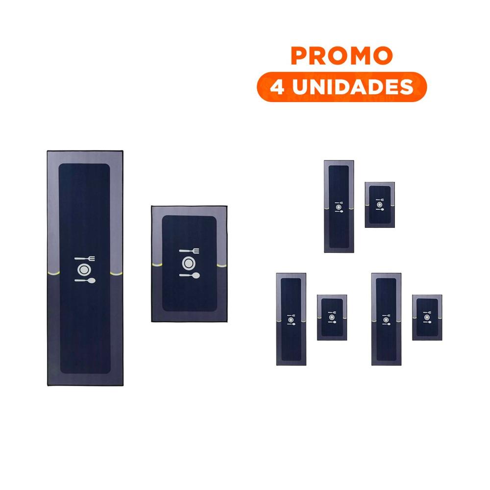 Pack4 Accesorio de Piso con Funcion Antideslizante para Cocina Azul Y+Regalo Sticker