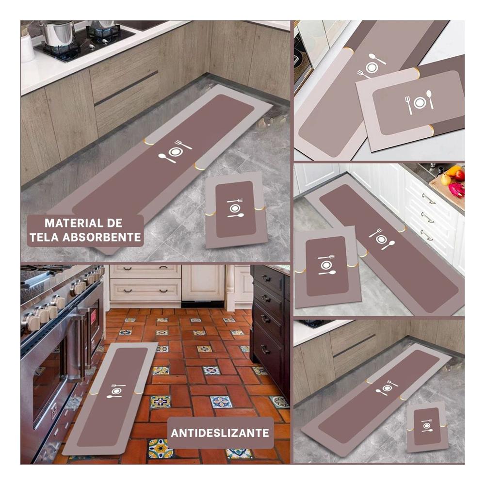 Alfombra de Piso Antideslizante para Cocina y Ambientes del Hogar