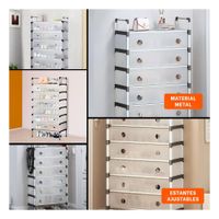 Organizador de Calzado 6 Niveles Todo Cerrado Blanco Transparente Hogar
