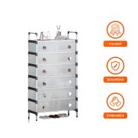 Organizador de Calzado 6 Niveles Todo Cerrado Blanco Transparente Firme Y+Ligas Regalo
