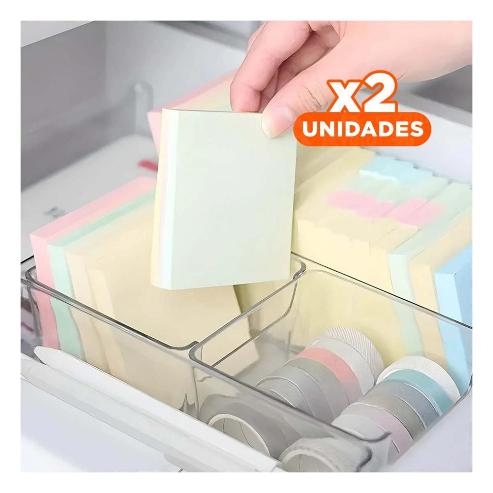 Pack2 Caja Transparente Acrilica Cuadrada para Escritorio y Casa Y+Regalo Sticker