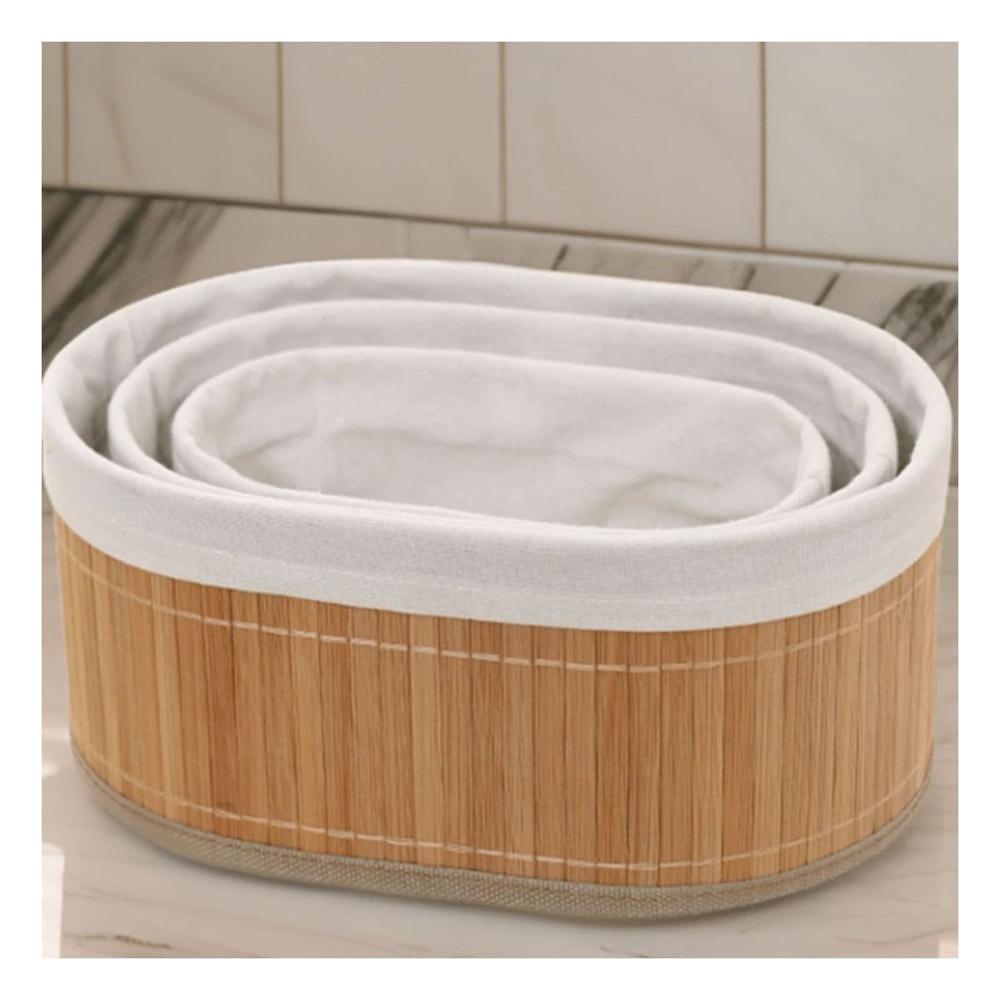 Canastas Decorativas de Bambu y Tela para Ambientes Calidos y Funcionales Y+Papel Regalo Canastas Decorativas de Bambu y Tela para Ambientes Calidos y Funcionales Y+Papel Regalo