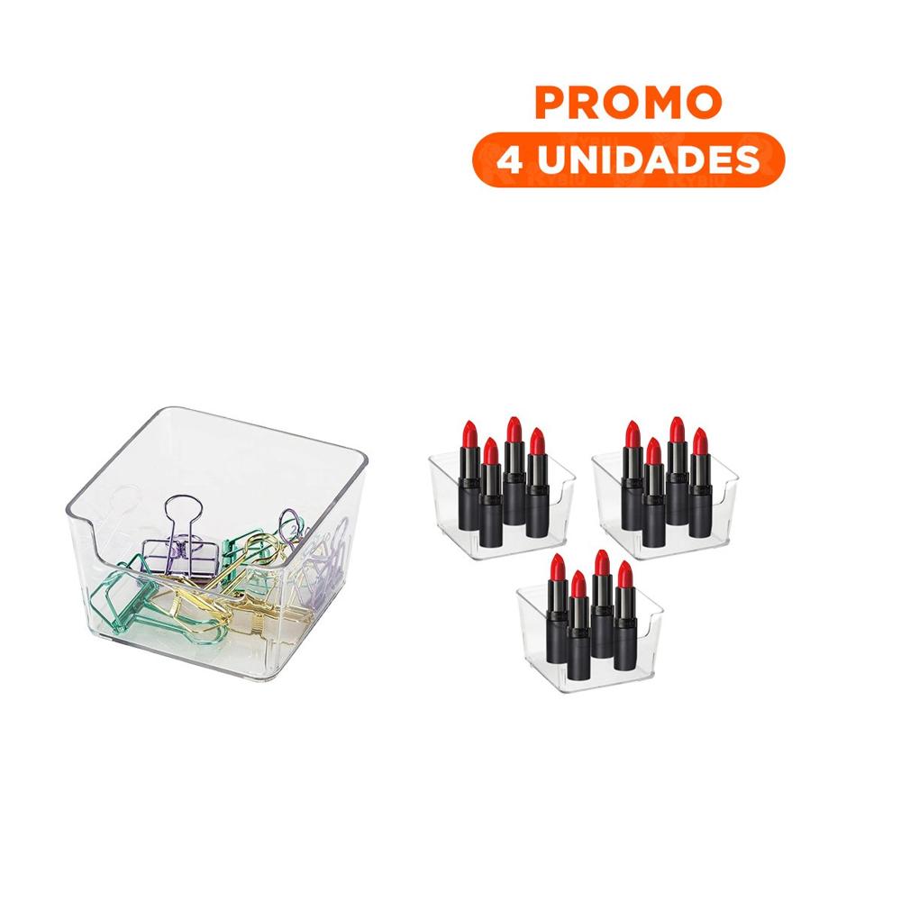 Pack4 Caja Cuadrada Acrilica Transparente para Escritorio y Casa Y+Regalo Sticker Pack4 Caja Cuadrada Acrilica Transparente para Escritorio y Casa Y+Regalo Sticker