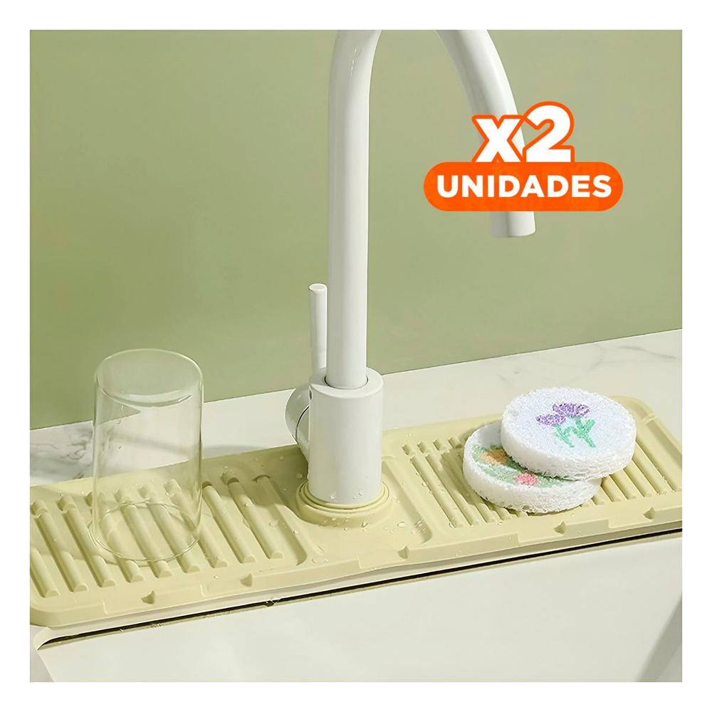 Pack2 Accesorio de Drenaje de Silicona con Rayas Beige Uso Diario Y+Papel Regalo