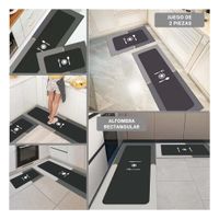 Alfombra Antideslizante de Piso para Cocina y Ambientes del Hogar Naranja