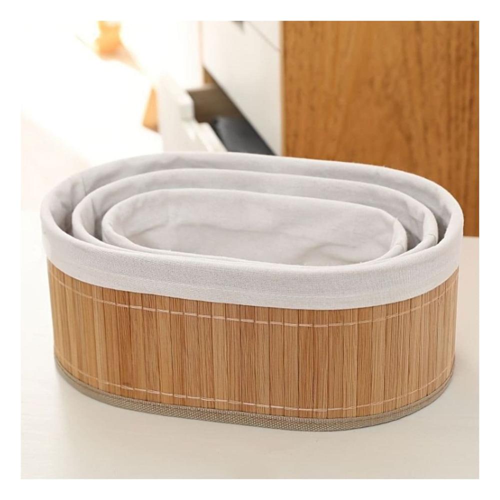 Recipientes Decorativos de Bambu y Tela para Uso Diario en la Casa Y+Regalo Sticker Recipientes Decorativos de Bambu y Tela para Uso Diario en la Casa Y+Regalo Sticker