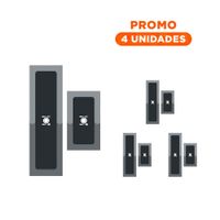 Pack4 Accesorio de Piso Antideslizante para Cocina y Zonas de Casa Plomo Y+Regalo Sticker