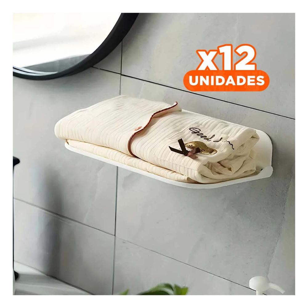 Pack12 Superficie Flotante Plegable Blanco para Pared Compacta