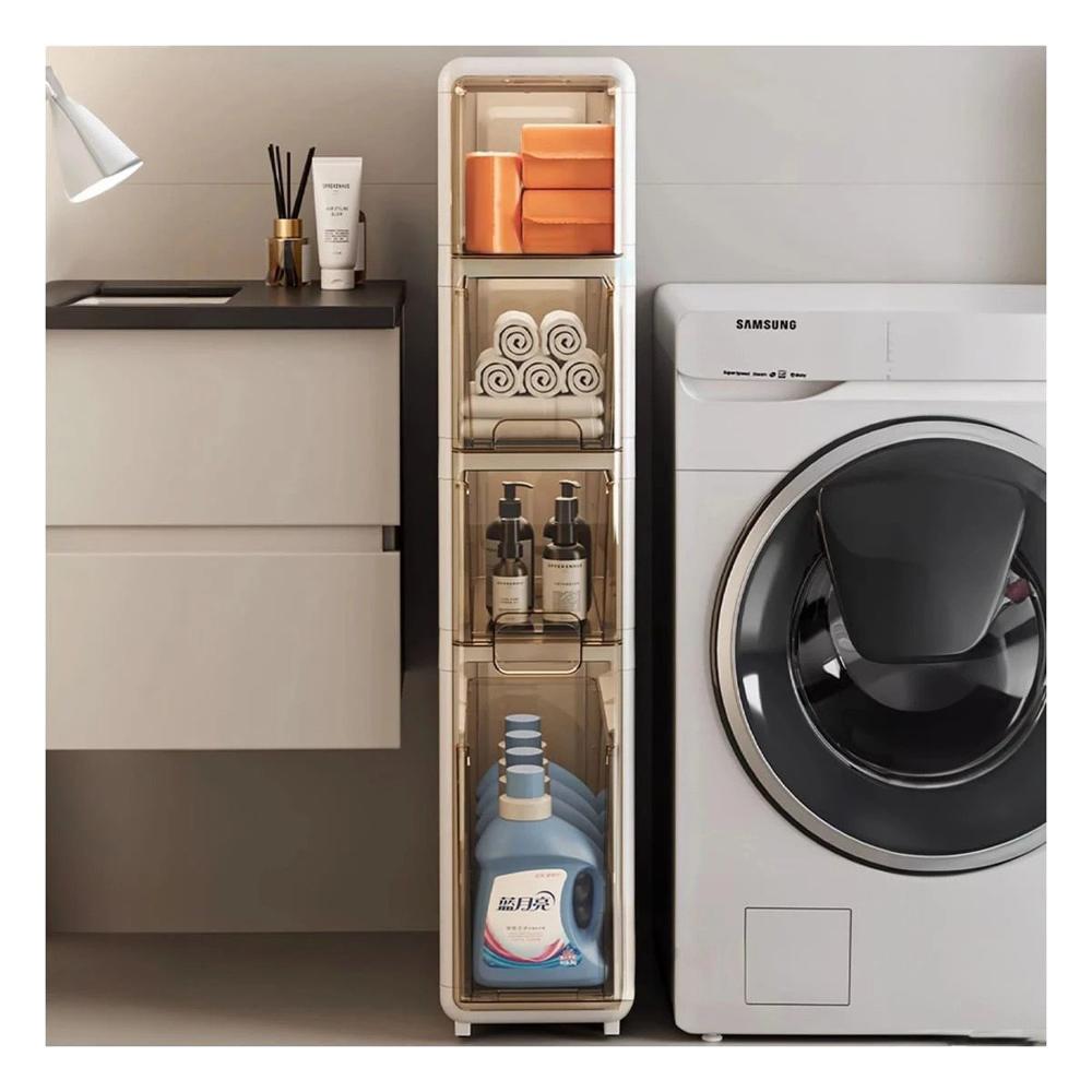 Gabinete Organizador Blanco con Estructura de 4 Niveles Y+Regalo Sticker