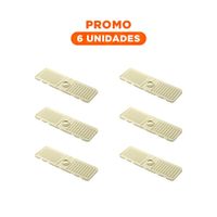Pack6 Soporte de Drenaje de Silicona con Rayas Plomo para Casa