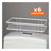 Pack6 Base Resistente de Pared 32x14x16cm Blanco Orden Interior Y+Papel Regalo