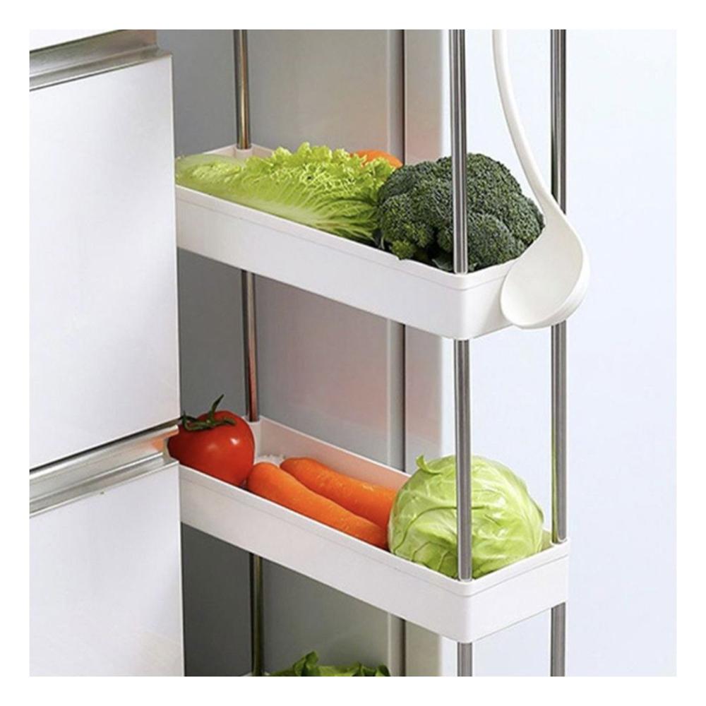 Rack Auxiliar de Cocina 4 Niveles con ruedas Delgado Blanco 90 X 13 X 40 Cm Y+Post It Rack Auxiliar de Cocina 4 Niveles con ruedas Delgado Blanco 90 X 13 X 40 Cm Y+Post It