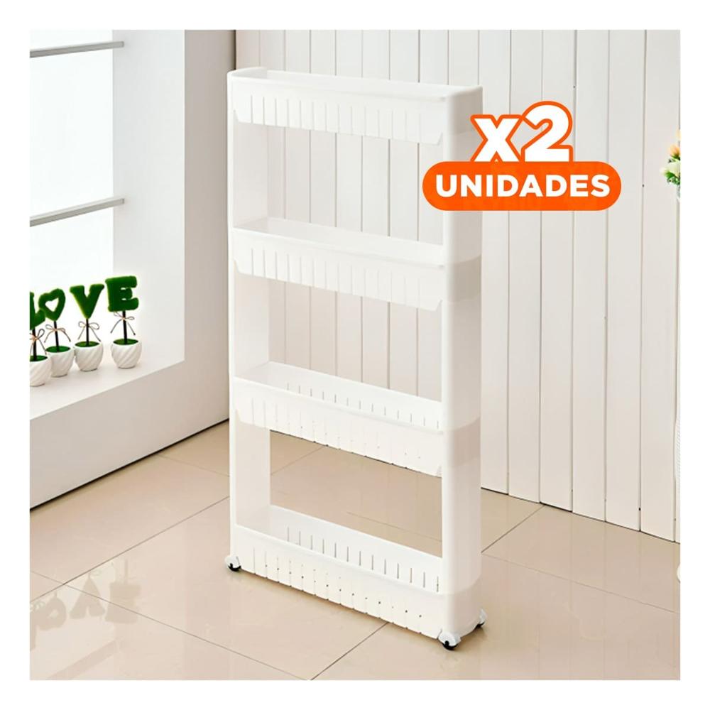 Pack2 Torre Lateral Delgado De 4 Niveles con Aberturas Blanco Plastico Y+Regalo Sticker Pack2 Torre Lateral Delgado De 4 Niveles con Aberturas Blanco Plastico Y+Regalo Sticker