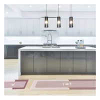 Tapete de Piso con Base Antideslizante para Cocina y Uso Diario Rosado Y+Papel Regalo