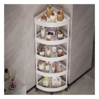 Rinconero Practico 5 Niveles Con Ruedas Blanco Resistente y Ligero Para Casa Y+Regalo Sticker