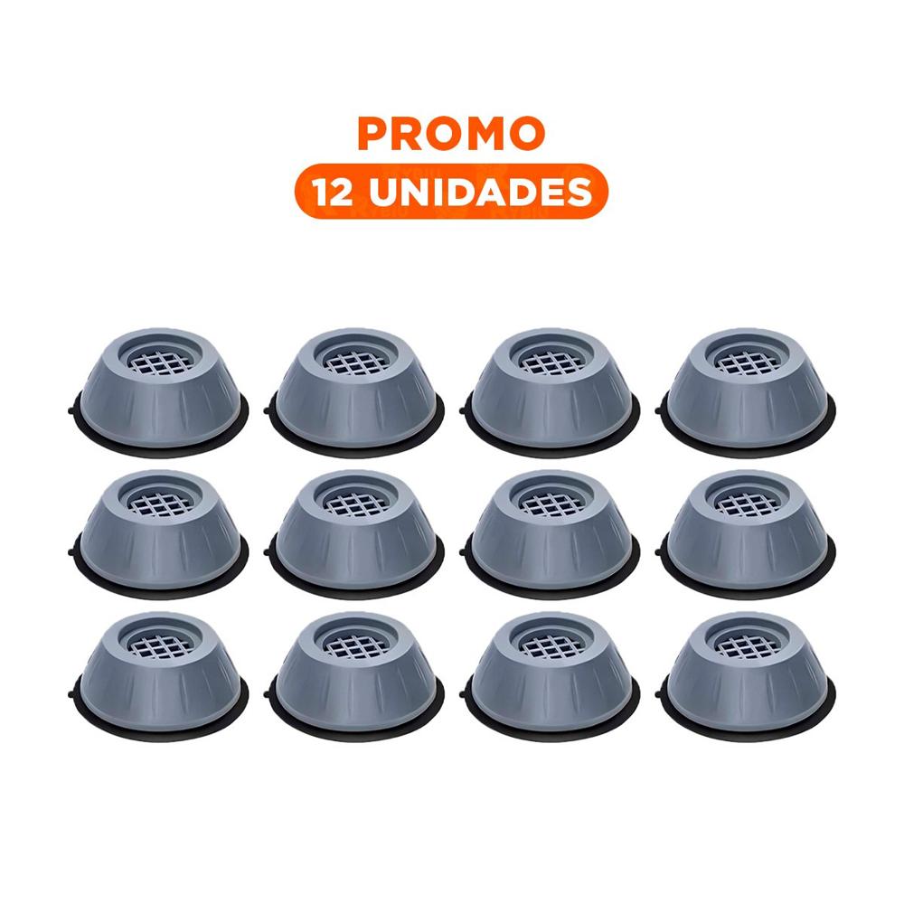 Pack12 Apoyo de Electrohogar Antivibratorio y Antideslizante en Cuatro Piezas Y+Regalo Sticker