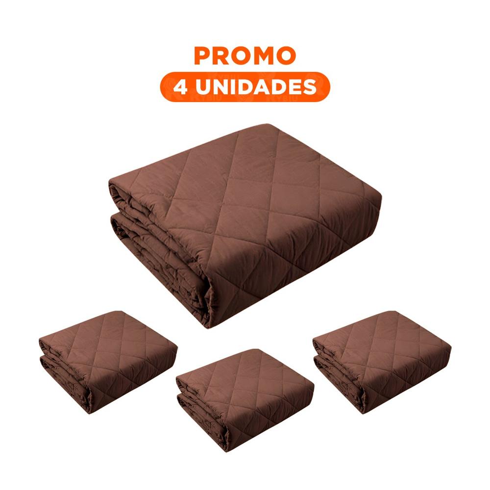 Pack4 Protector para Sofa en Color Marron con Medida 130x195cm de Uso Interior Y+Regalo Sticker Pack4 Protector para Sofa en Color Marron con Medida 130x195cm de Uso Interior Y+Regalo Sticker