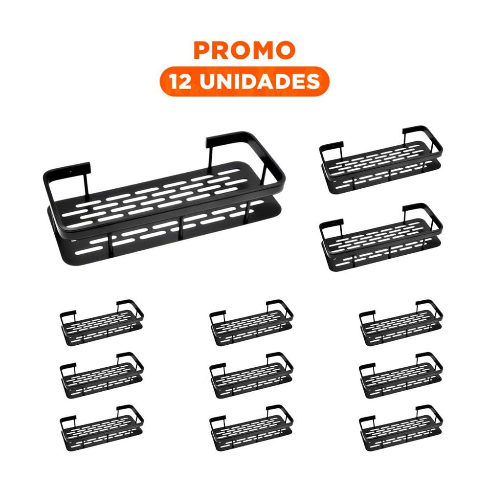 Pack12 Elemento de Apoyo Flotante Negro 30x13cm para Decoracion Moderna Y+Regalo Sticker