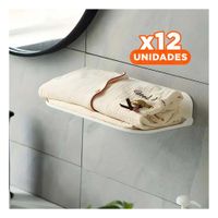 Pack12 Superficie para Pared Flotante con Sistema Plegable Blanco Y+Papel Regalo